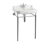RRP £259. Appears Unused. Edwardian Chrome finished Traditional Washstand for Basins. Approx 500mm