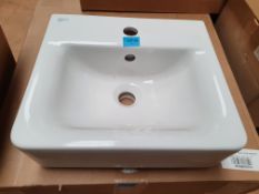 Ideal Standard 400x360mm Ceramic Basin. Can be Surface, Wall Or Ped Mounted.