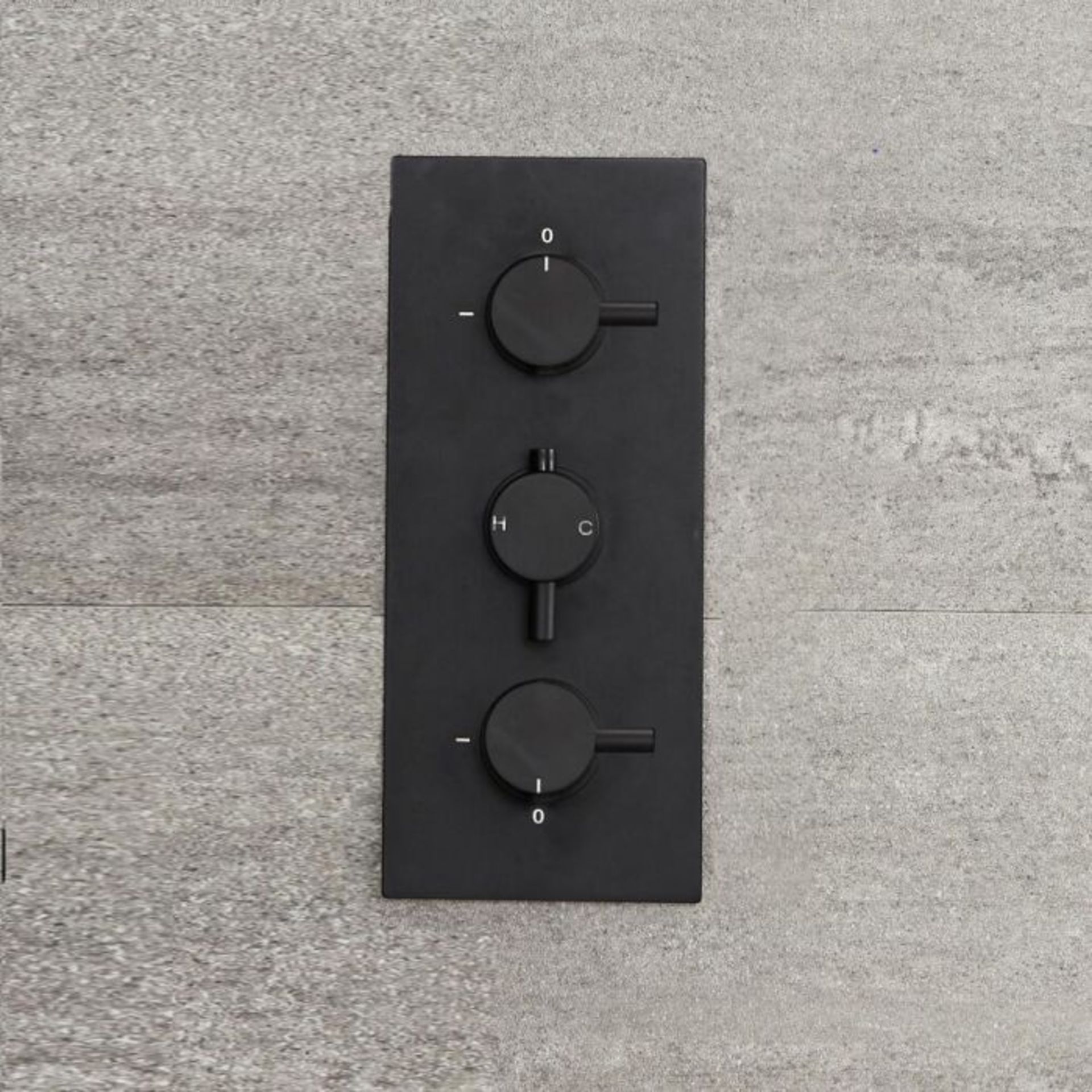RRP £299. Unnused. NEW. Milano Nero - Triple Thermostatic Shower Valve - Two Outlets €“ Black