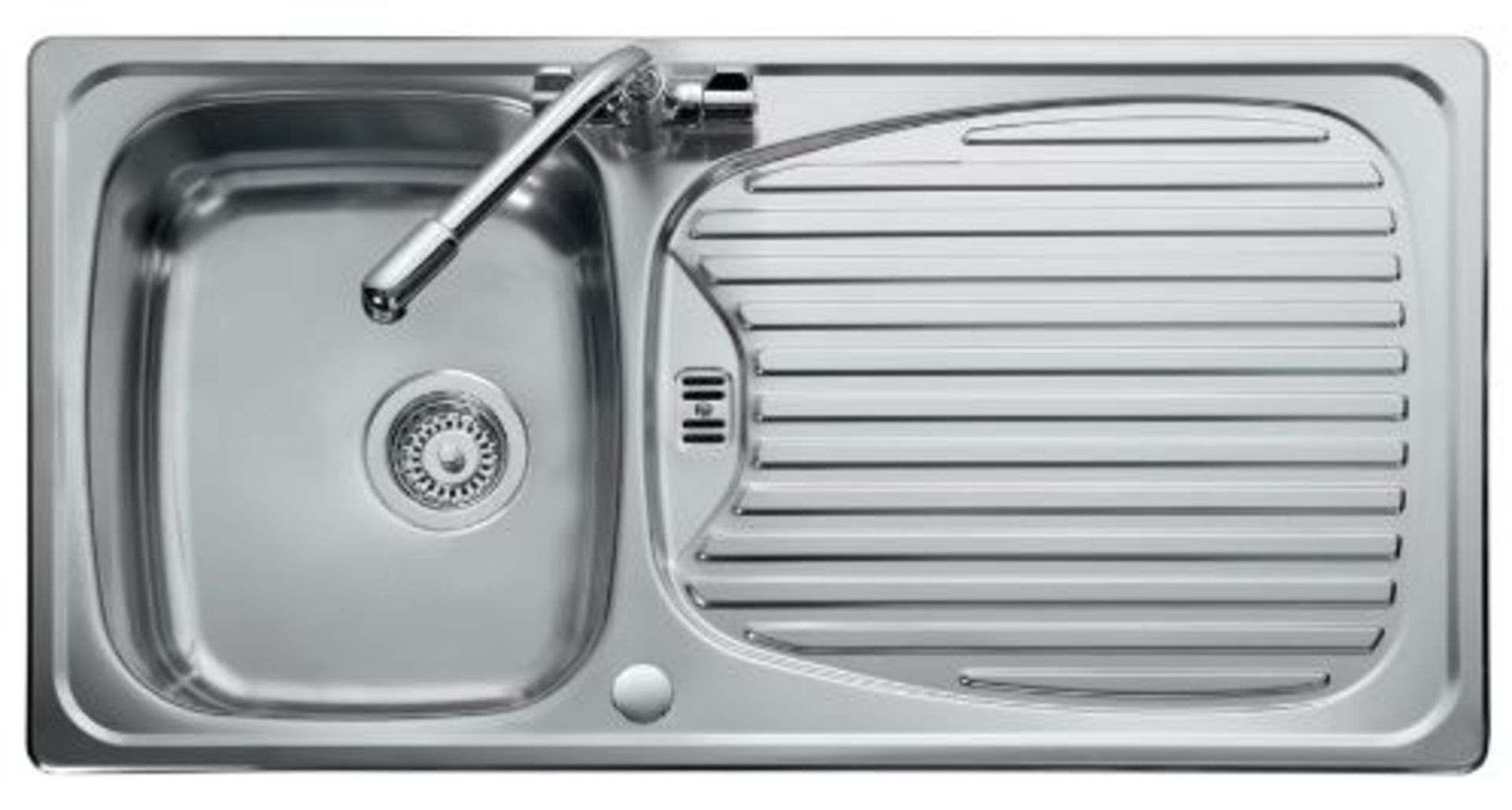 RRP £100. Appears Unused. Leisure Euroline 1.0 bowl reversible kitchen sink. Reversible - suitable
