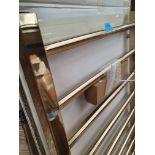 RRP £399. Appears Unused. Mineral Brushed Brass Square Designer Towel Radiator 500 x 1200mm. With R
