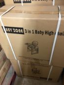 New Baby Zone 3 in 1 Luxury Baby High Chair RRP £149.99