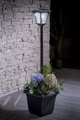 (5G) Lot RRP £65.98. 2x Items. 1x Solar Lamp Post With Plant Pot Black RRP £35.99 (ZQ1168/01). 1x B