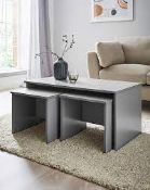 (2K) RRP 59.99. Norton Coffee Table With Nest Of Tables Grey (JG3640/03). (Grade C Stock).