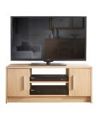 (6G) RRP £47.99. Norton TV Unit Oak Effect (TD4651/01). (H.42 x W.98 x D.42cm). Grade C Stock.