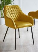 (6K) RRP 87.50. Morgan Arm Chair Ochre / Black (ZU2081/03). (H92x W54x D52cm). Height from the floo