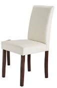 (5B) 3x Chair Items. 1x Mia Faux Leather Dining Chair Cream RRP £54.50 (QF845). 2x Mixed Style Chai