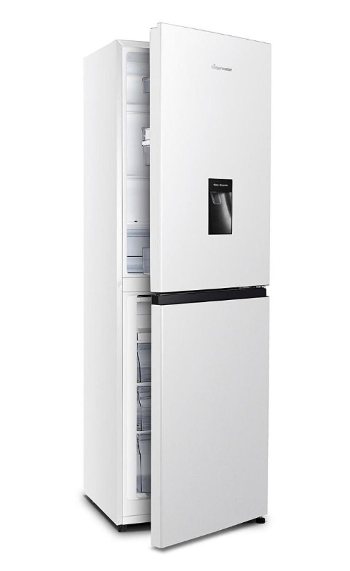 (P) RRP £319. Fridgemaster MC55240MDF Fridge Freezer with Water Dispenser _ White. (SKU: ZV0506/01) - Image 5 of 8