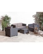 (P) RRP £510. Rattan Effect Lounge Set (ZM40444/01). Enjoy The Sun In Your Garden Or Patio In Style