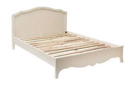 (P) RRP £249.99. Lucille White Double Bedstead. The Lucille double bedstead has a French chic style
