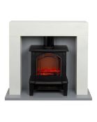 (6I) RRP £149.99. Beldray Floriana Electric Stove Suite Adjustable Thermostat Black/White (BD3799/0