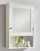 (6L) Lot RRP £98.00. 2x Items. 1x New England Mirror White RRP £49.00 (QN9087/01) (H67 x W46.5 x D1