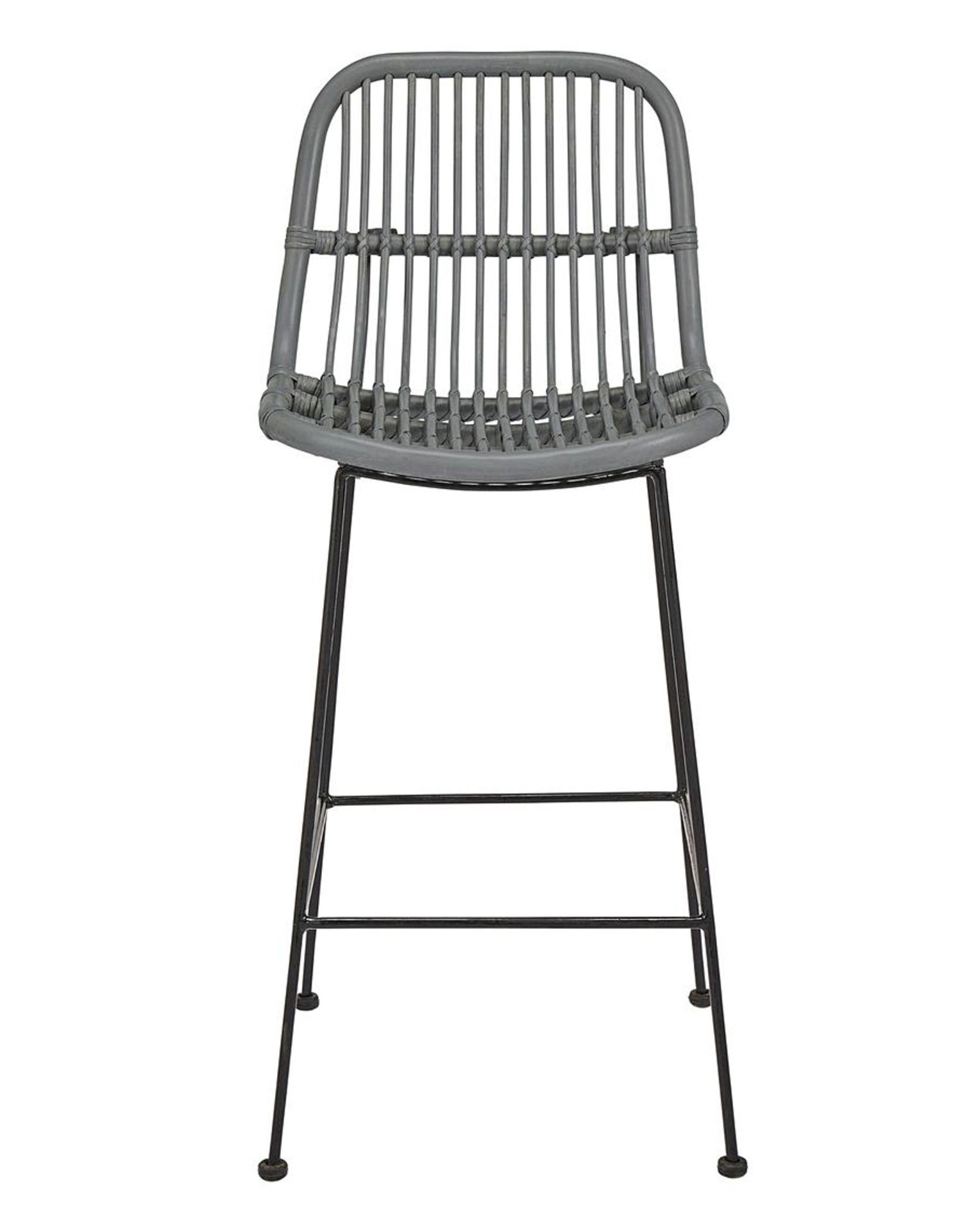 (5D) RRP £139.00. Aurora Rattan Barstool Grey (220329). (H99 x W46 x D44cm. Seat Height From Floor: - Image 4 of 4