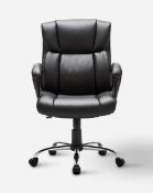 (6I) RRP £99.99. San Diego Faux Leather Chair Black (IX1118/01). (Grade C Stock).