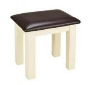 (5B) RRP £79. Taunton Dressing Stool Cream / Oak. (SKU: FF784101). The Taunton Dressing Stool Is Pa