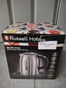 Russell Hobbs Quiet Boil Electric Kettle, Stainless Steel. RRP £39.99 - GRADE U Russell Hobbs