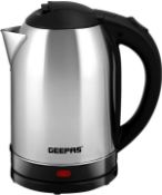 Geepas Electric Kettle, 1500W | Stainless Steel Cordless Kettle. RRP £14.99 - GRADE U Geepas