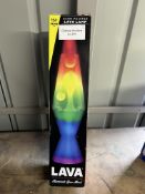 Lava Lamp 14.5" Rainbow, Aluminum, Glass, 25 W. RRP £21.99 - GRADE U Lava Lamp 14.5" Rainbow,