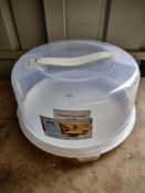 Whitefurze Round Cake Box, Plastic, White. RRP £12.99 - GRADE B Whitefurze Round Cake Box,