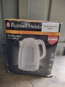 Russell Hobbs 21270 Textures Plastic Kettle, 1.7 Litre, 3000 W, White. RRP £24.99 - GRADE