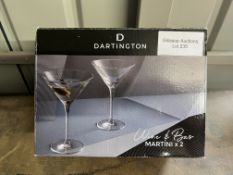 Dartington Crystal WB418/P Wine & Bar Martini Glasses Pair. Rrp £20 - GRADE U Dartington Crystal