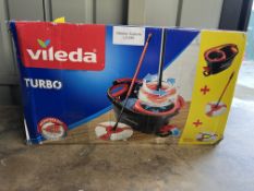 Vileda Turbo Microfibre Mop and Bucket Set with Extra 2-in-1 Head Replacement. RRP £44.9 - GRADE