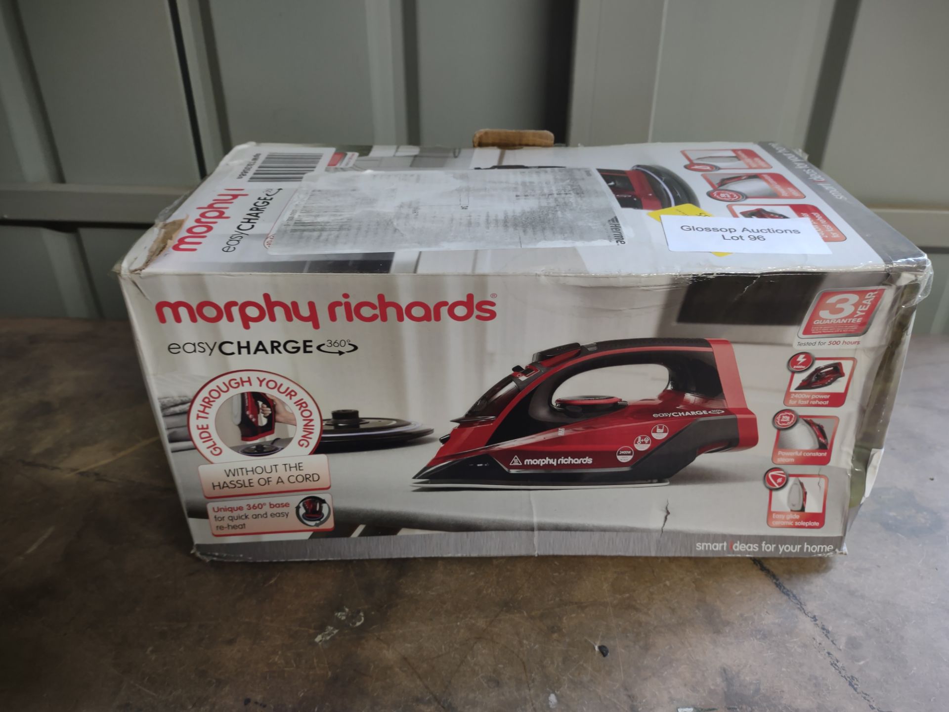 Morphy Richards 303250 Cordless Steam Iron easyCHARGE 360 Cord-Free. RRP £54.99 - GRADE U Morphy