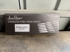 Stainless Steel Steak Knives - Set of 6 from Jean Patrique. RRP £24.99 - GRADE U Stainless Steel
