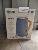 Swan Nordic Jug Kettle, 1.7 Litre, Blue. RRP £59.99 - GRADE U Swan Nordic Jug Kettle, 1.7 Litre,