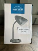 Premier Housewares Desk Lamp, Grey, Flexible, Edison Screw. RRP £16.99 - GRDE Premier Housewares