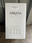 Mikasa Cheers Set of 4 Crystal Champagne Flute Glasses, White, 250 ml (8 fl oz). RP £29.99 - GRADE