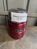 Thermos Stainless King Food Flask - 470 ml, Raspberry. RRP £20 - GRADE U Thermos Stainless King Food