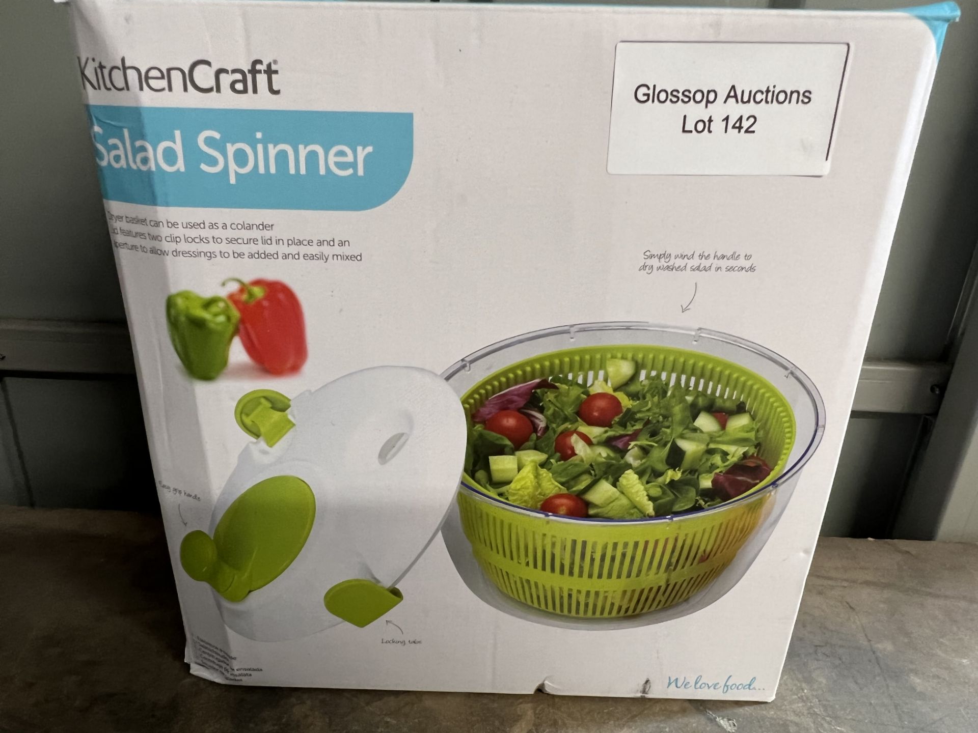 KitchenCraft Deluxe Salad Spinner and Dresser. RRP £24.99 - GRADE U KitchenCraft Deluxe Salad