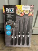 Taylors Eye Witness 5pc Kitchen Knife Gift Set - Extra Sharpener for Knives. RRP £29.99 - GRADE