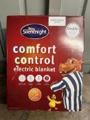 Silentnight Comfort Control Electric Blanket - Double, White. RRP £24 - GRADE U Silentnight