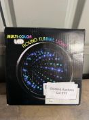 MULTICOLOR ROUND TUNNEL LIGHT. RRP £19.99 - GRADE U MULTICOLOR ROUND TUNNEL LIGHT.RRP £19.99 - GRADE