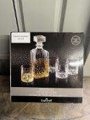 BarCraft BCDECSET Cut-Glass Whisky Decanter and Tumbler Set in Gift Box. RRP £19.99 - GRADE