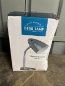 Premier Housewares Desk Lamp, Grey, Flexible. RRP £16.99 - GRADE U Premier Housewares Desk Lamp,