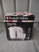 Russell Hobbs 23840 Compact Travel Electric Kettle, Plastic, 1000 W, White. RRP £19.99 - GRADE