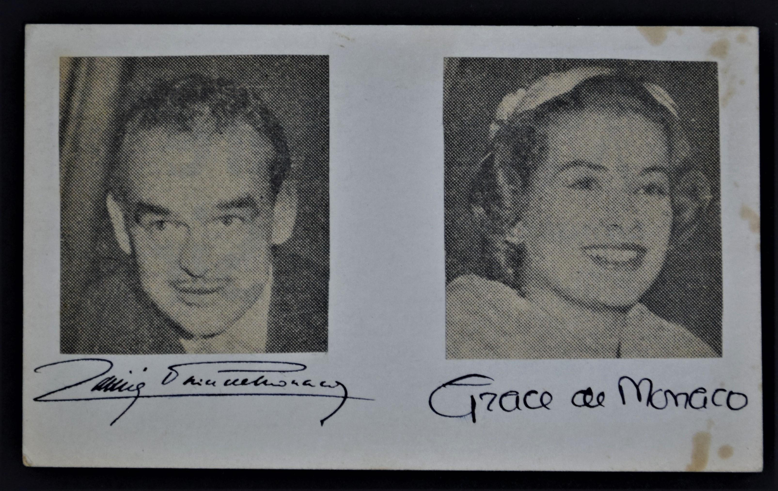 GRACE de MONACO & PRINCE RAINIER Original signatures