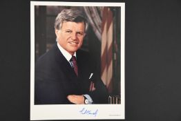 Edward "Ted" Kennedy (1932 - 2009) Original Signature on photograph.
