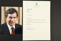 Gordon Brown (1951 - ) Original Signature on Photograph.