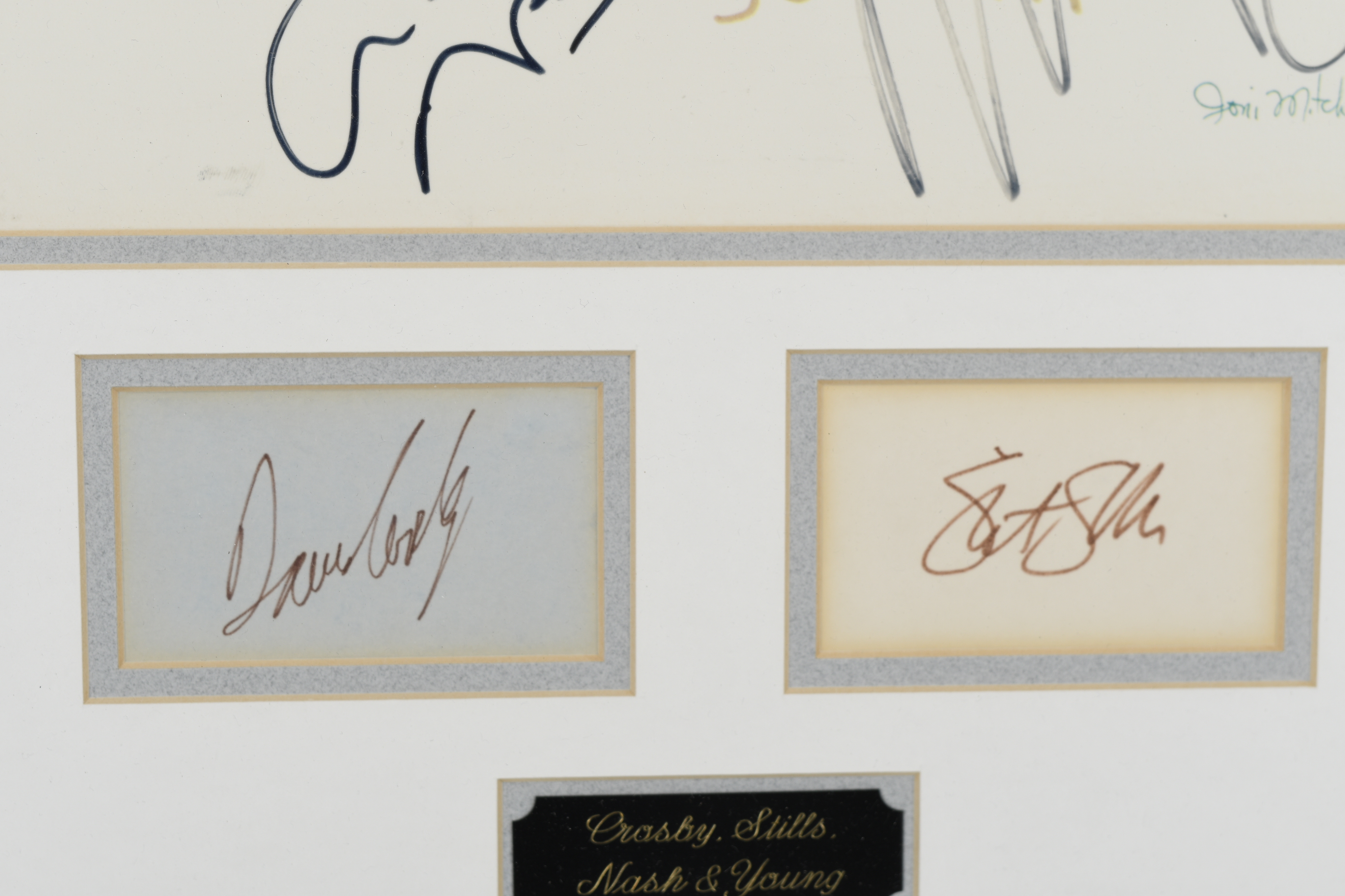 Crosby, Stills, Nash & Young Memorabilia Presentation with Original Signatures. - Image 2 of 4