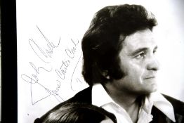 Framed Presentation with Original Johnny Cash Signature