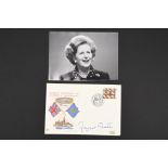Margaret Thatcher (1925 - 2013) Original Signature on first day cover.