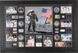 Stunning Apollo Astronauts Presentation with 18 Original Signatures