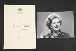 Margaret Thatcher (1925 - 2013) Original Signature on headed paper.