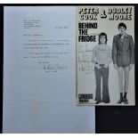 PETER COOK & DUDLEY MOORE Original signatures