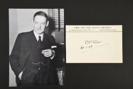 T.S. Elliot (1888 - 1965) Original Signature dated 1948.