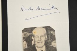 Edward Heath (1916 - 2005) Harold Macmillan (1894 - 1986) Original Signatures on headed paper.